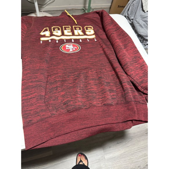 NFL Team Apparel Other - NFL San Francisco 49ers Mens XL Hoodie Red Black Marl Team Apparel Sweatshirt